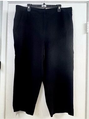 M.M. Lafleur High Rise Cropped Wide Leg Black Pants Size 2X